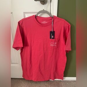 Vineyard Vines Men's Sailors Red Short Sleeve Pocket Tee Sz Large NWT